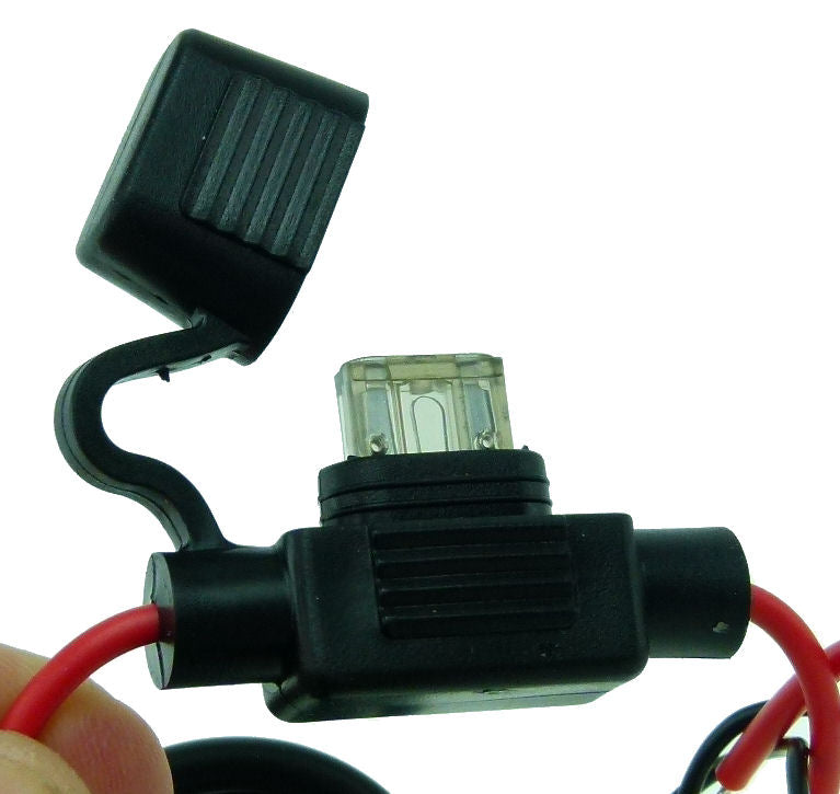 Extended Hardwire Powered Motorcycle 13.3-14.7mm Stem Mount fits TiGRA MountCase (sku 34682)