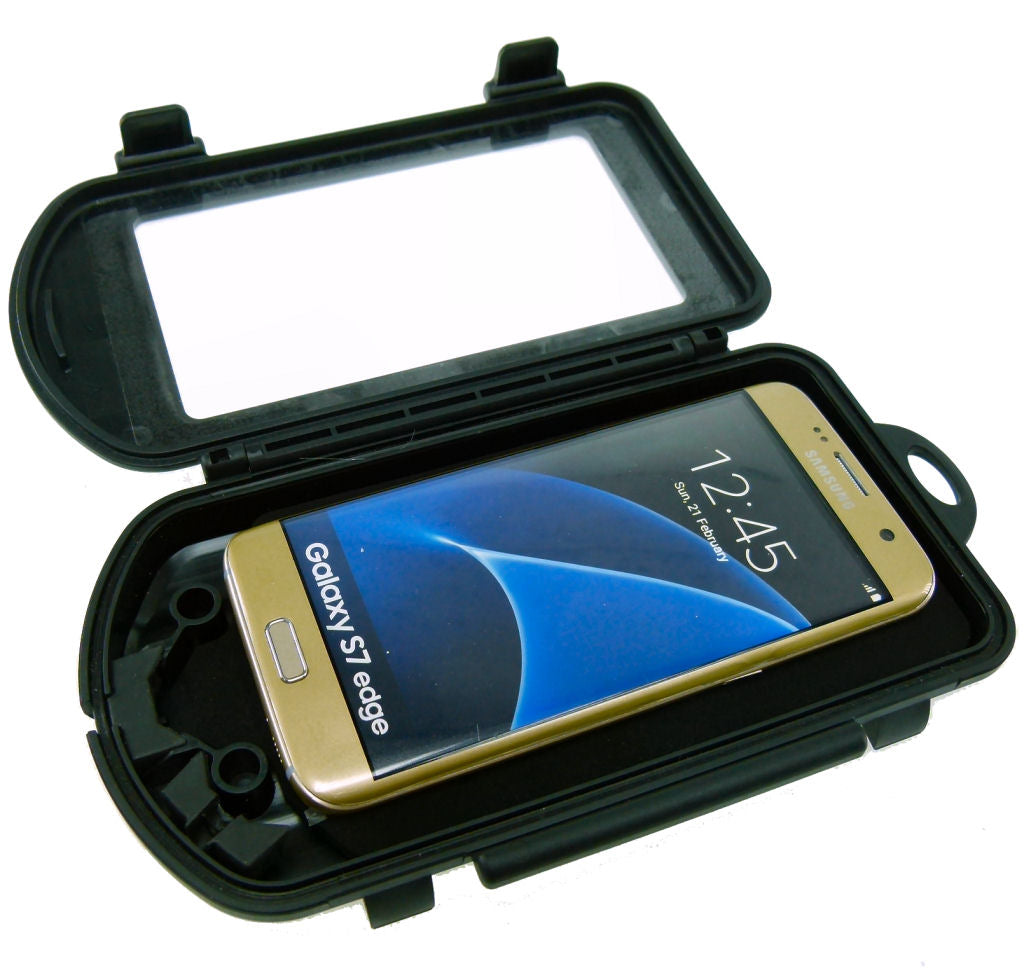 13.3-14.7mm Motorcycle Yoke Stem Mount with Waterproof Case for Samsung Galaxy S7 Edge (sku 34821)