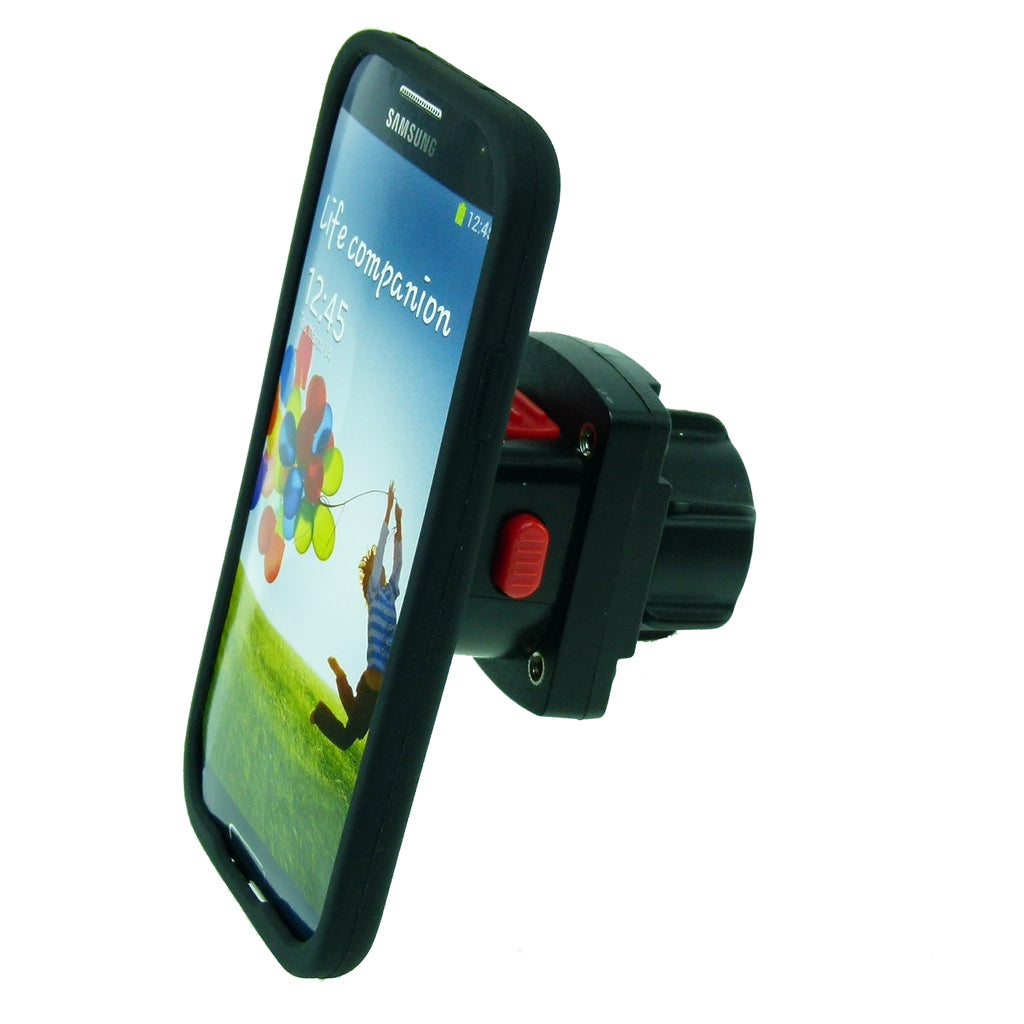 Moped Motorcycle Mirror Mount &amp; TiGRA Lightweight Rain Guard Case for Samsung Galaxy S4 (sku 34915)