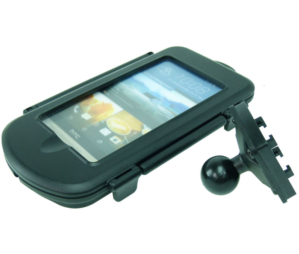IPX4 Waterproof Hard Shell Case for HTC ONE M9 &amp; 1" -  25mm Ball Adapter  (sku 34975)