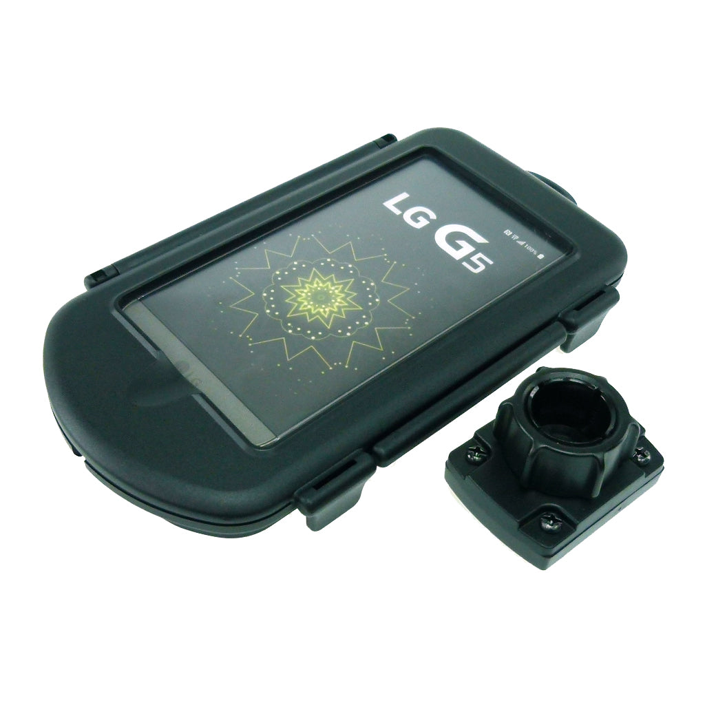 Motorcycle Rail - Crossbar Mount &amp; Waterproof Case for LG G5 (sku 35007)