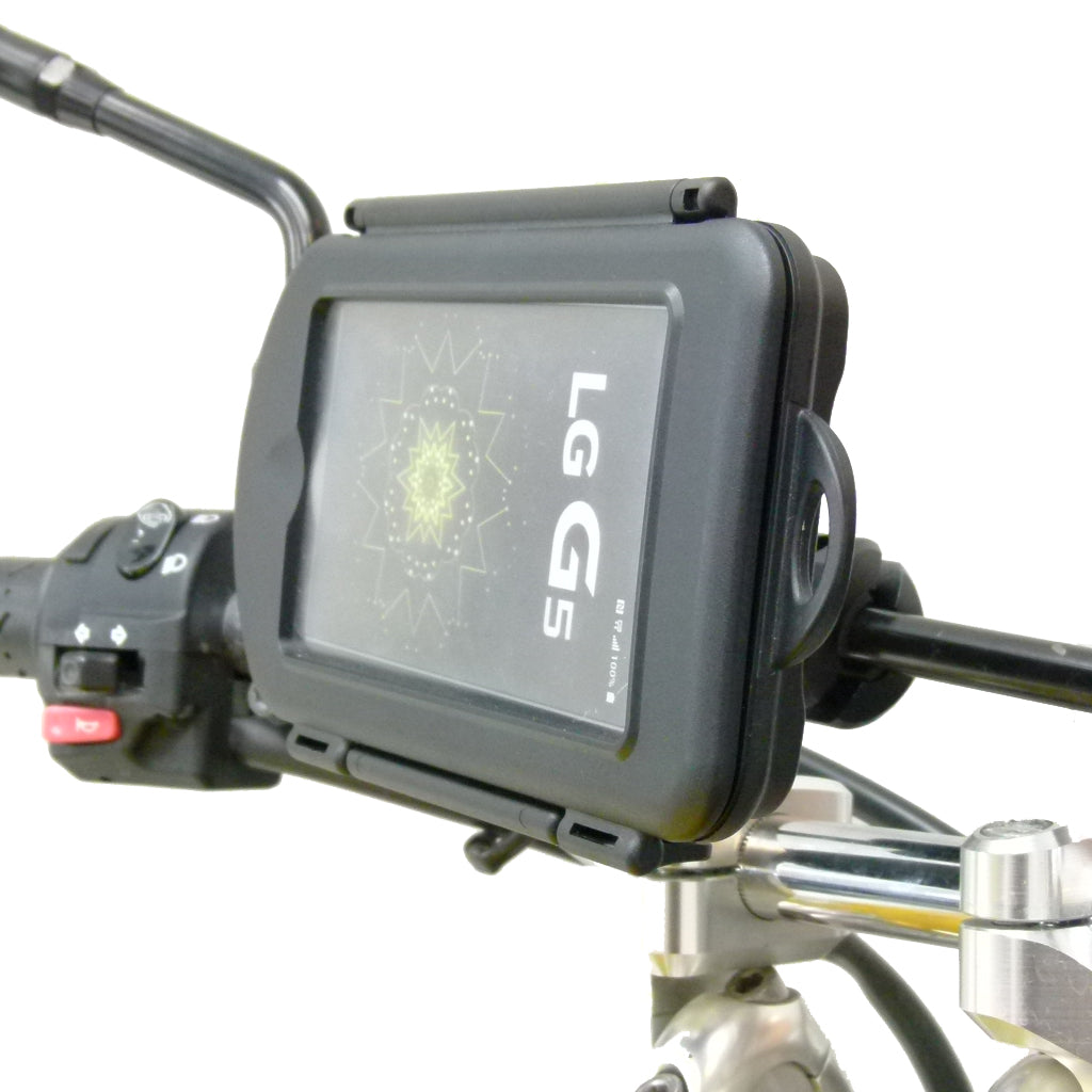 Motorcycle Rail - Crossbar Mount &amp; Waterproof Case for LG G5 (sku 35007)