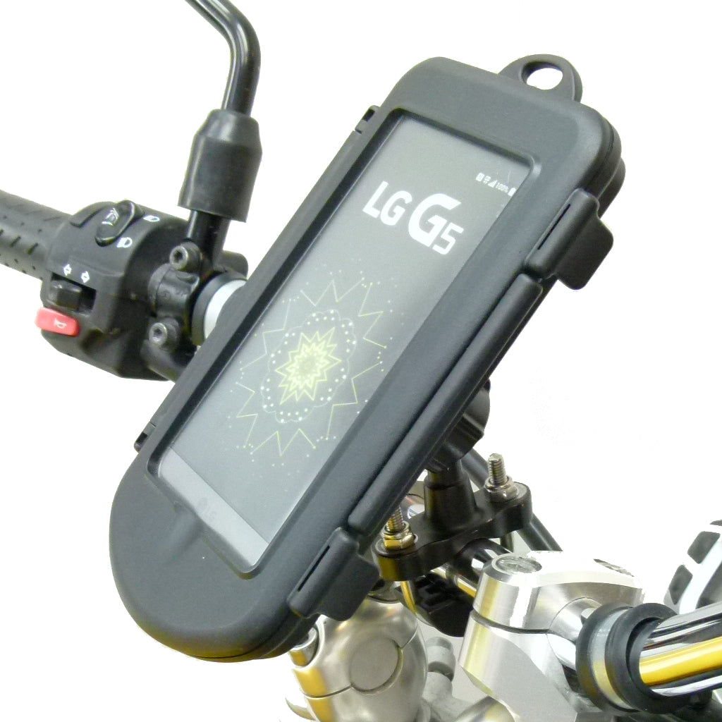 Motorcycle U-bolt Mount &amp; Waterproof Cases for LG G5 (sku 35070)