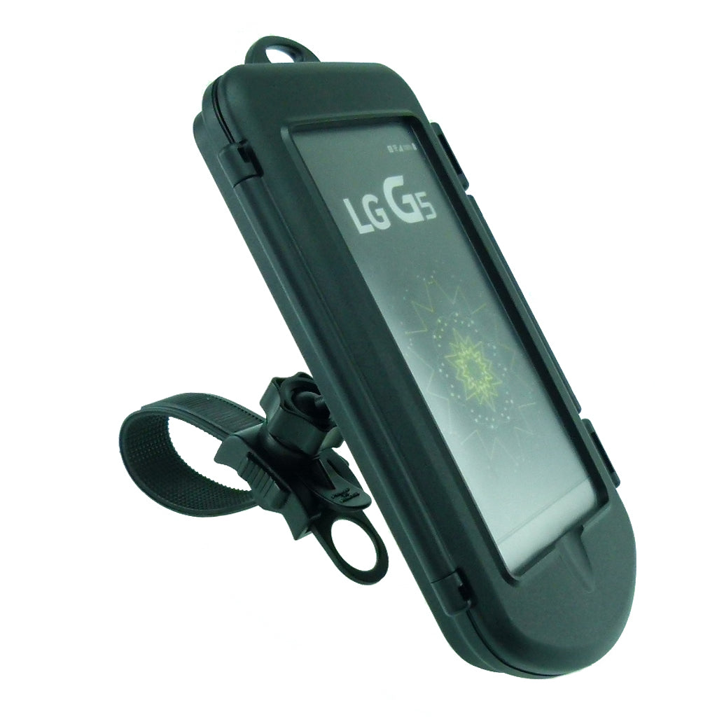 Motorcycle Locking Strap Mount &amp; Waterproof Cases for LG G5 (sku 35076)
