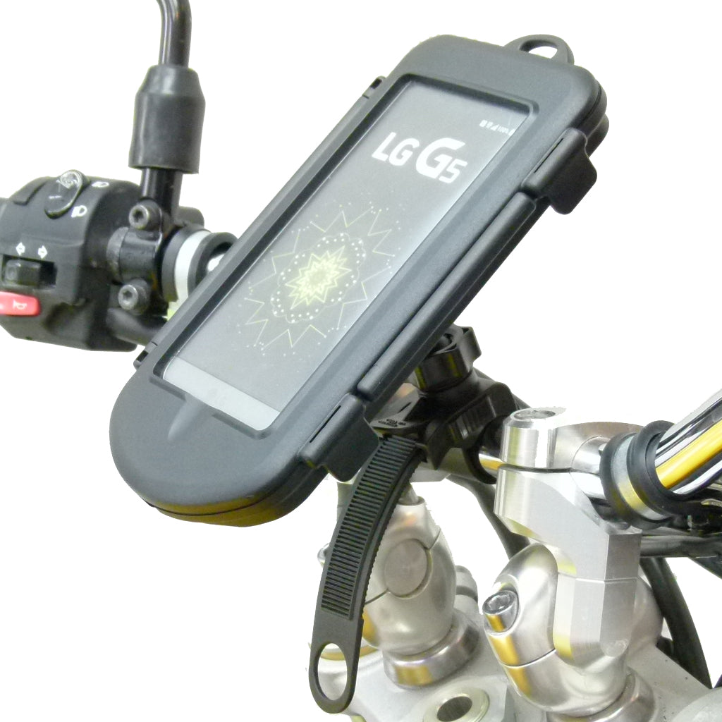 Motorcycle Locking Strap Mount &amp; Waterproof Cases for LG G5 (sku 35076)