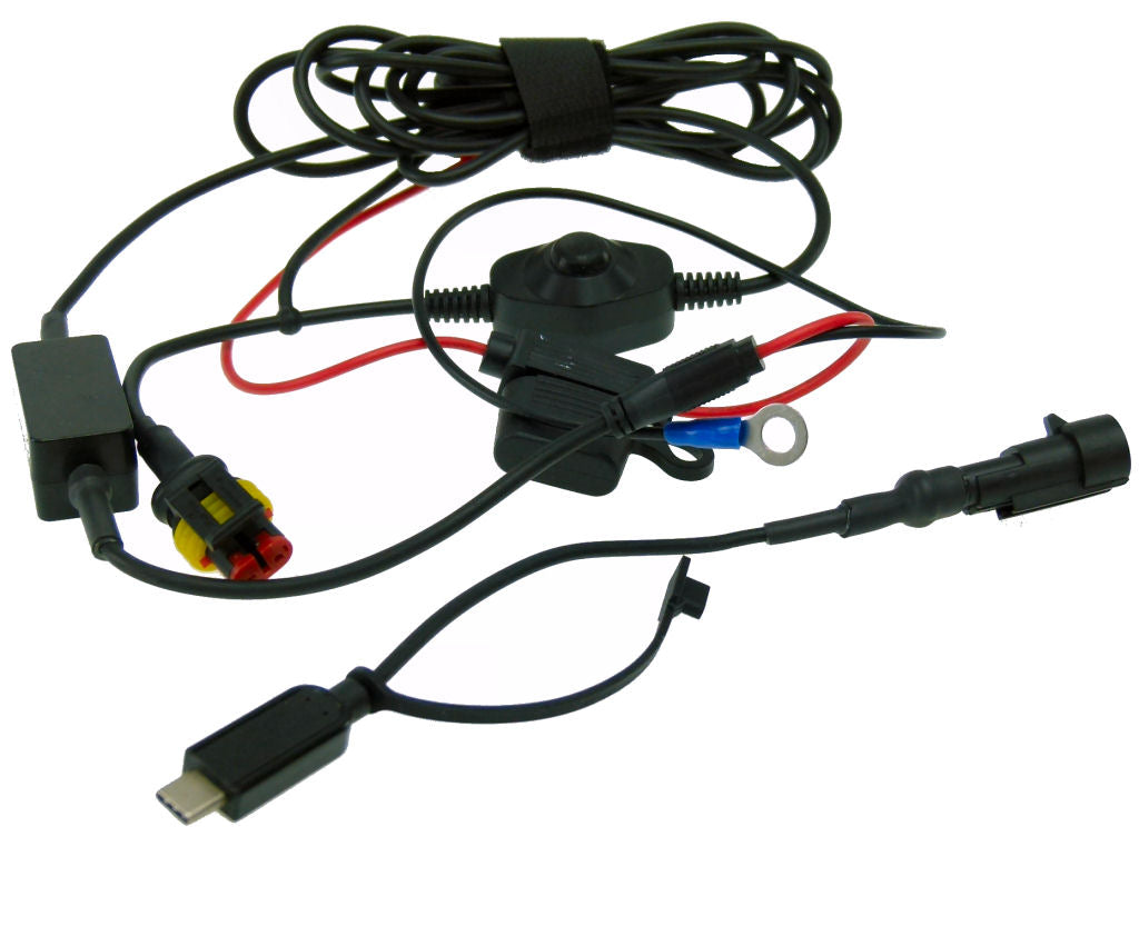 BuyBits Short MICRIO C High Power Motorcycle Hardwire Direct to Battery Cable Charger (sku 35523)