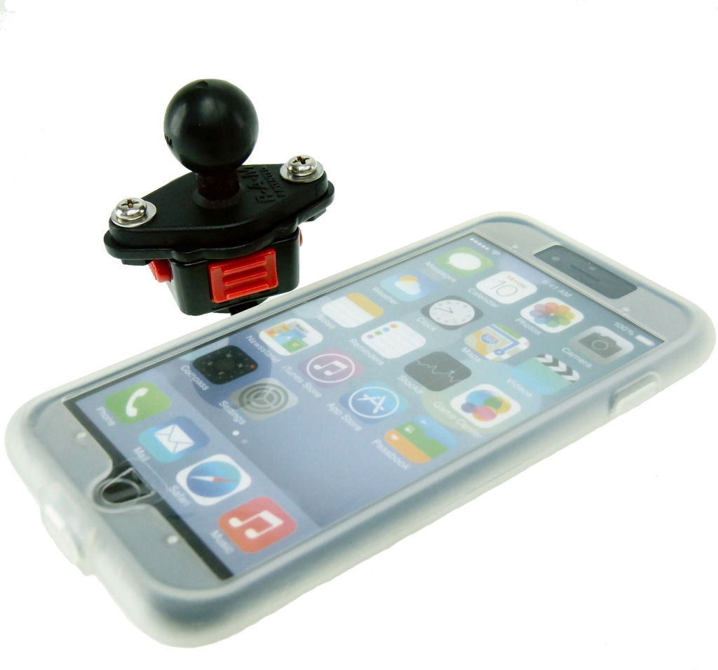 Yoke 30 Motorcycle Nut Mount &amp; TiGRA MountCase Holder for Apple iPhone 8 PLUS (sku 39066)