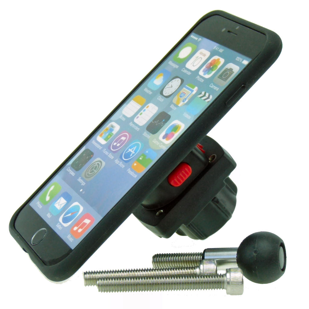 TiGRA MountCase Bundle with Motorcycle M8 Top Clamp Mount for iPhone 7 (sku 35778)