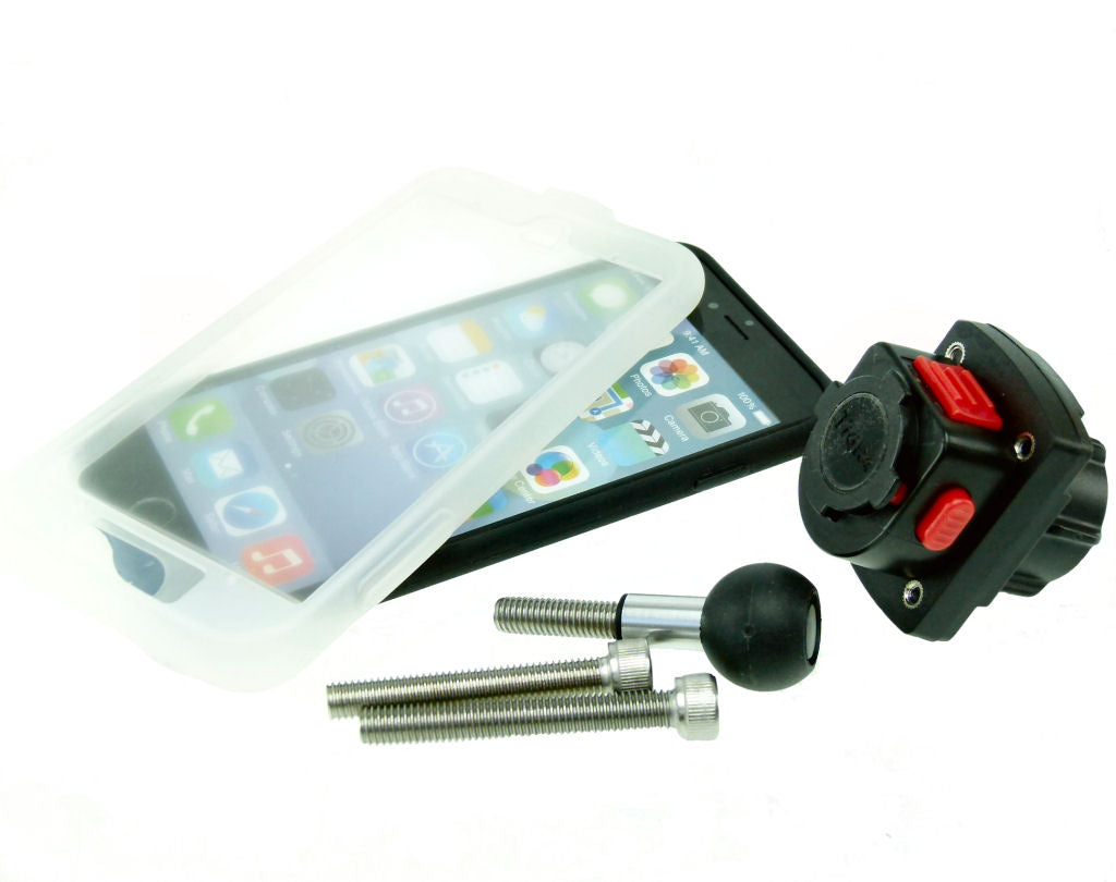 TiGRA MountCase Bundle with Motorcycle M8 Top Clamp Mount for iPhone 7 (sku 35778)