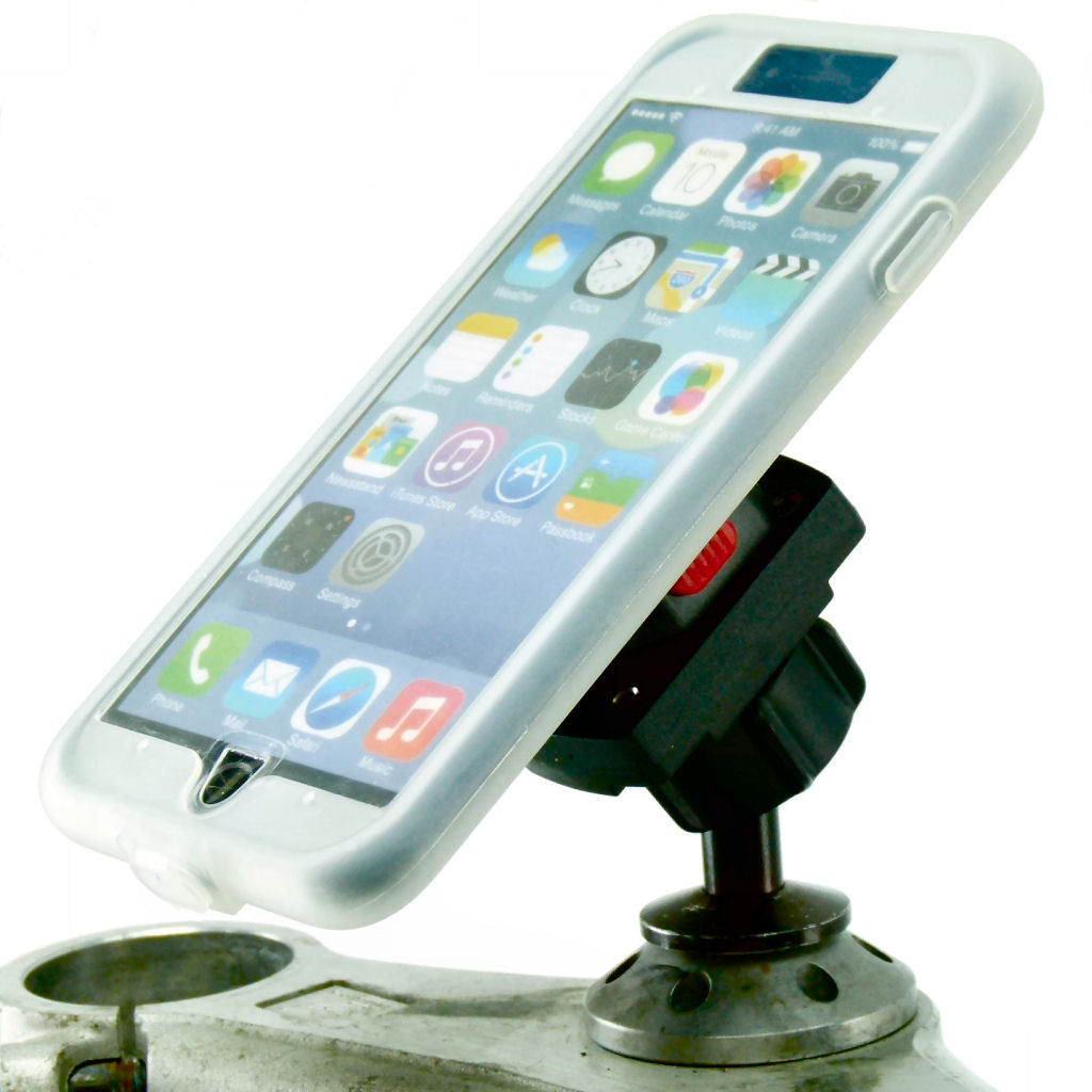 12mm Motorcycle Stem Mount &amp; TiGRA MountCase for iPhone 7 fits Honda Blackbird - Kawasaki (sku 35852)