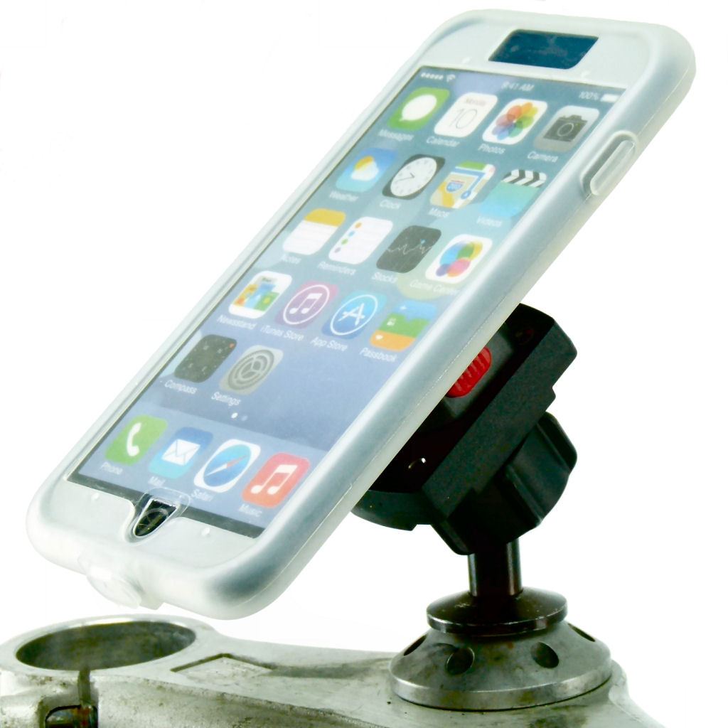 12mm Motorcycle Stem Mount &amp; TiGRA MountCase for iPhone SE 2 (2020) fits Honda Blackbird - Kawasaki (sku 53674) - BuyBits Ltd UK