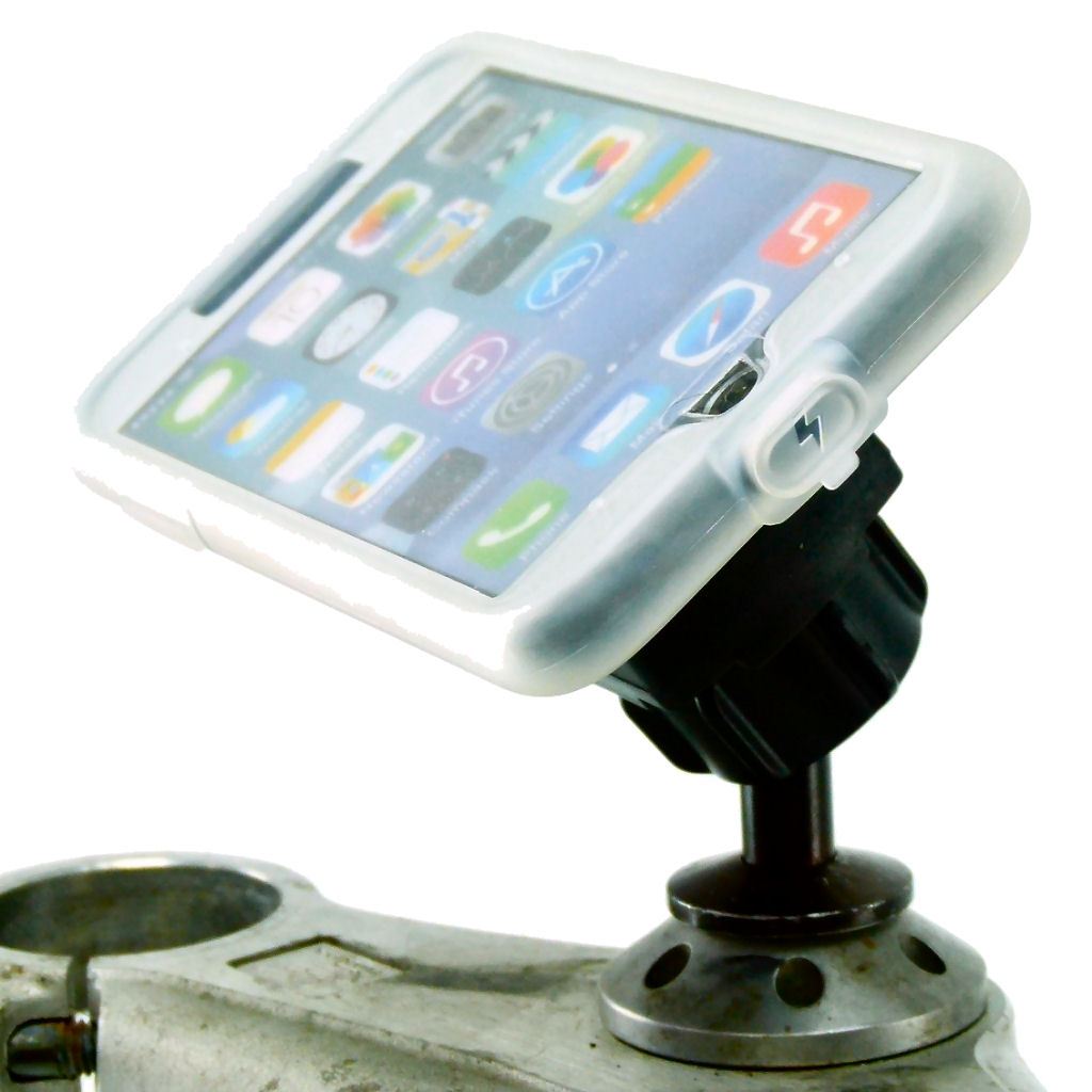 12mm Motorcycle Stem Mount &amp; TiGRA MountCase for iPhone SE 2 (2020) fits Honda Blackbird - Kawasaki (sku 53674) - BuyBits Ltd UK