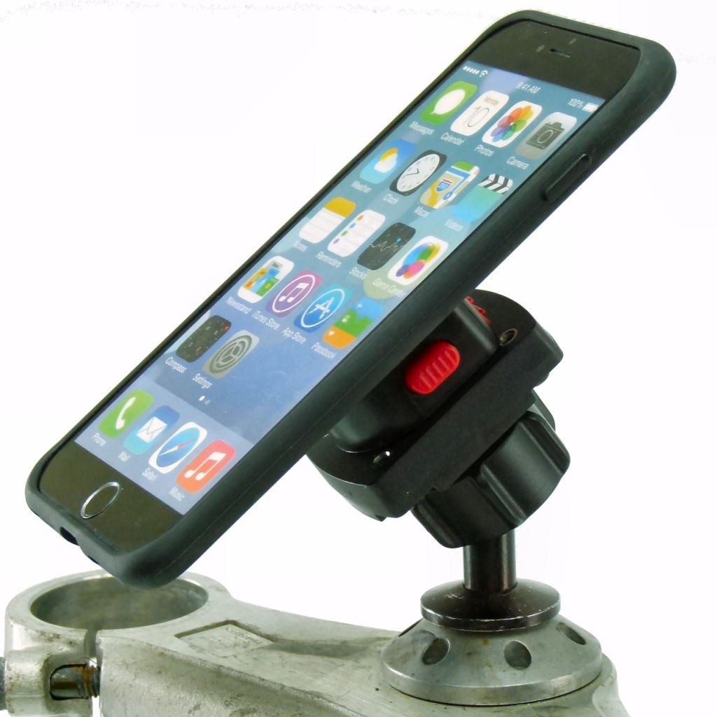 12mm Motorcycle Stem Mount &amp; TiGRA MountCase for iPhone SE 2 (2020) fits Honda Blackbird - Kawasaki (sku 53674) - BuyBits Ltd UK