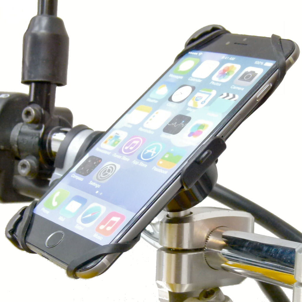 Dedicated Motorcycle M8 Handlebar Top Clamp Phone Mount for iPhone 8 PLUS (5.5") (sku 44511)