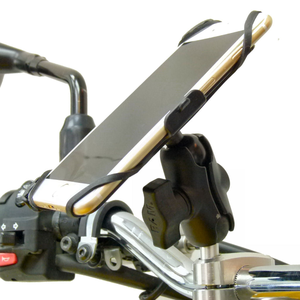 Extended Dedicated Motorcycle M8 Handlebar Top Clamp Phone Mount for iPhone 7 PLUS (5.5") (sku 36416)