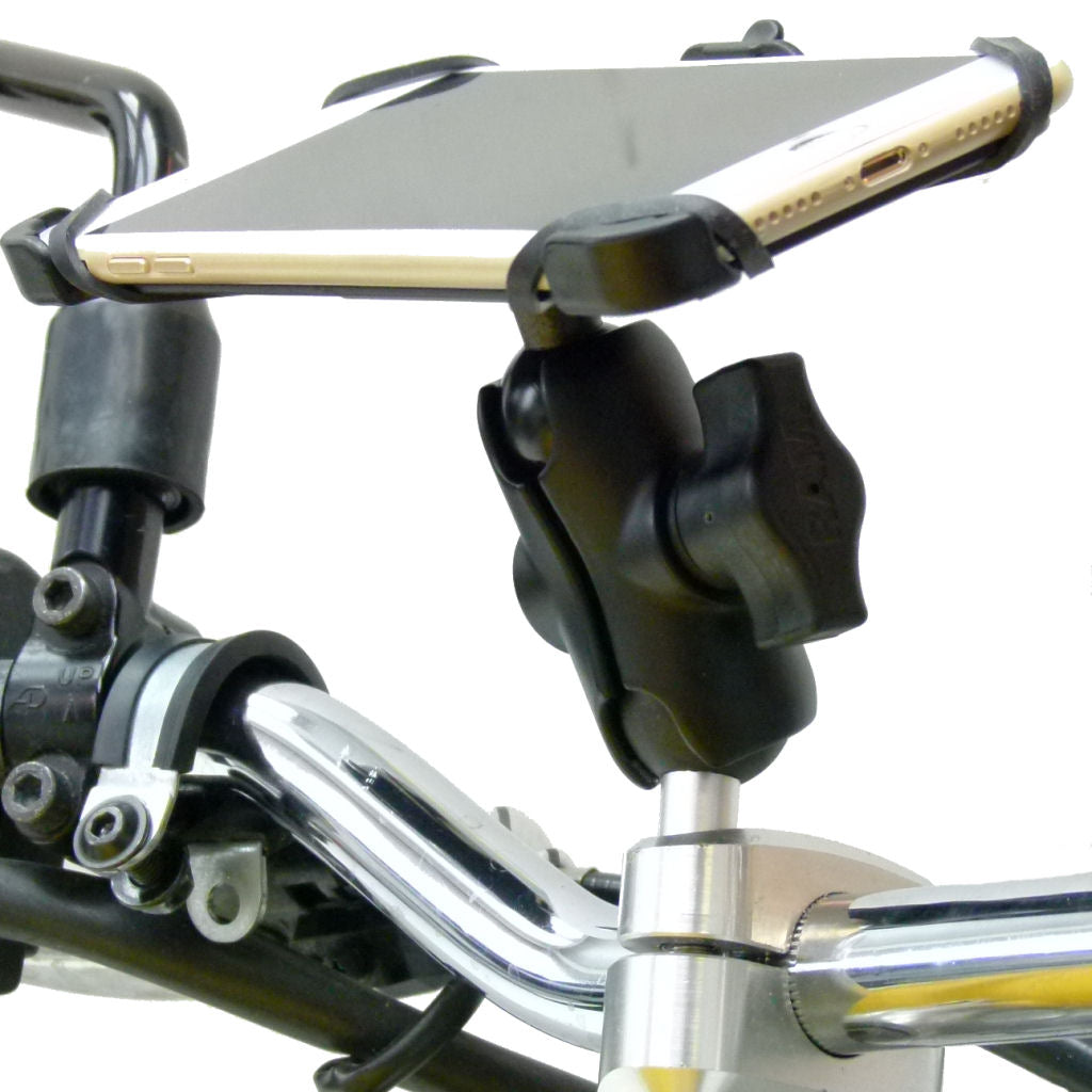 Extended Dedicated Motorcycle M8 Handlebar Top Clamp Phone Mount for iPhone 7 PLUS (5.5") (sku 36416)