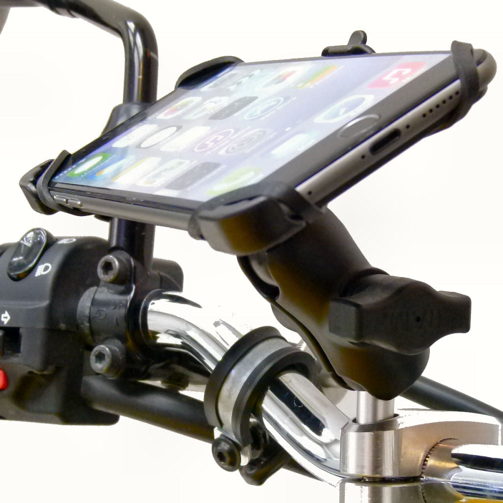 Extended Dedicated Motorcycle M8 Handlebar Top Clamp Phone Mount for iPhone 6 PLUS (5.5") (sku 36417)