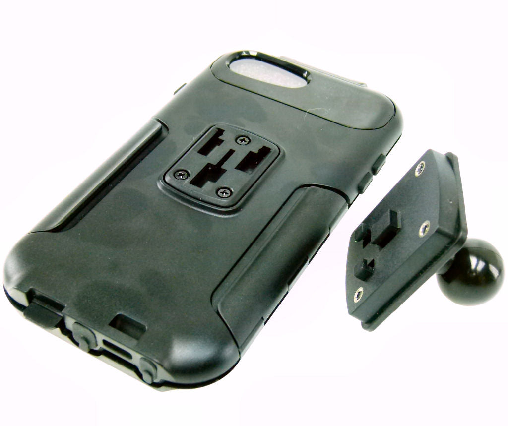 BuyBits Compact Hard Shell Tough Case for iPhone 7 PLUS (5.5") with 25mm - 1" Ball Adapter (sku 36596)