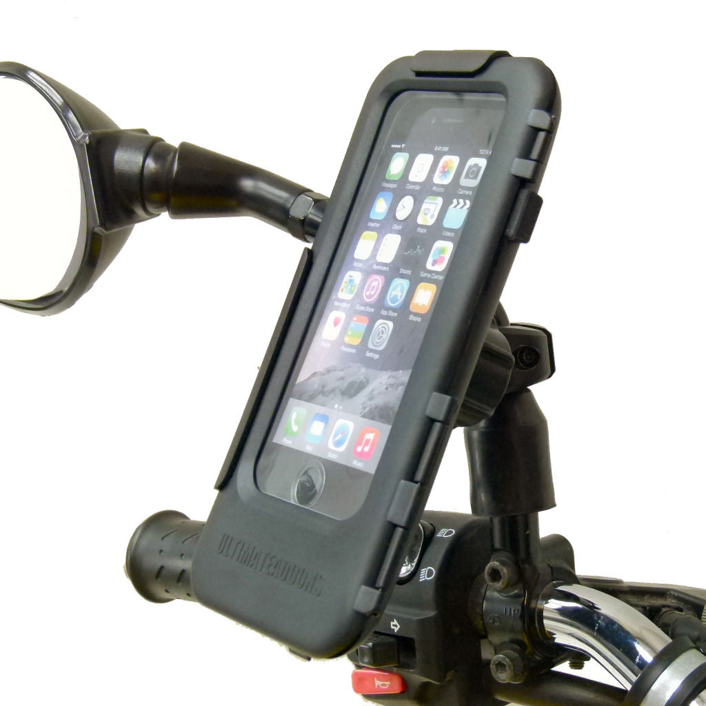 Motorcycle Bike Scooter Mirror Hard Shell Tough Case Mount for iPhone 7 (4.7") (sku 36597)