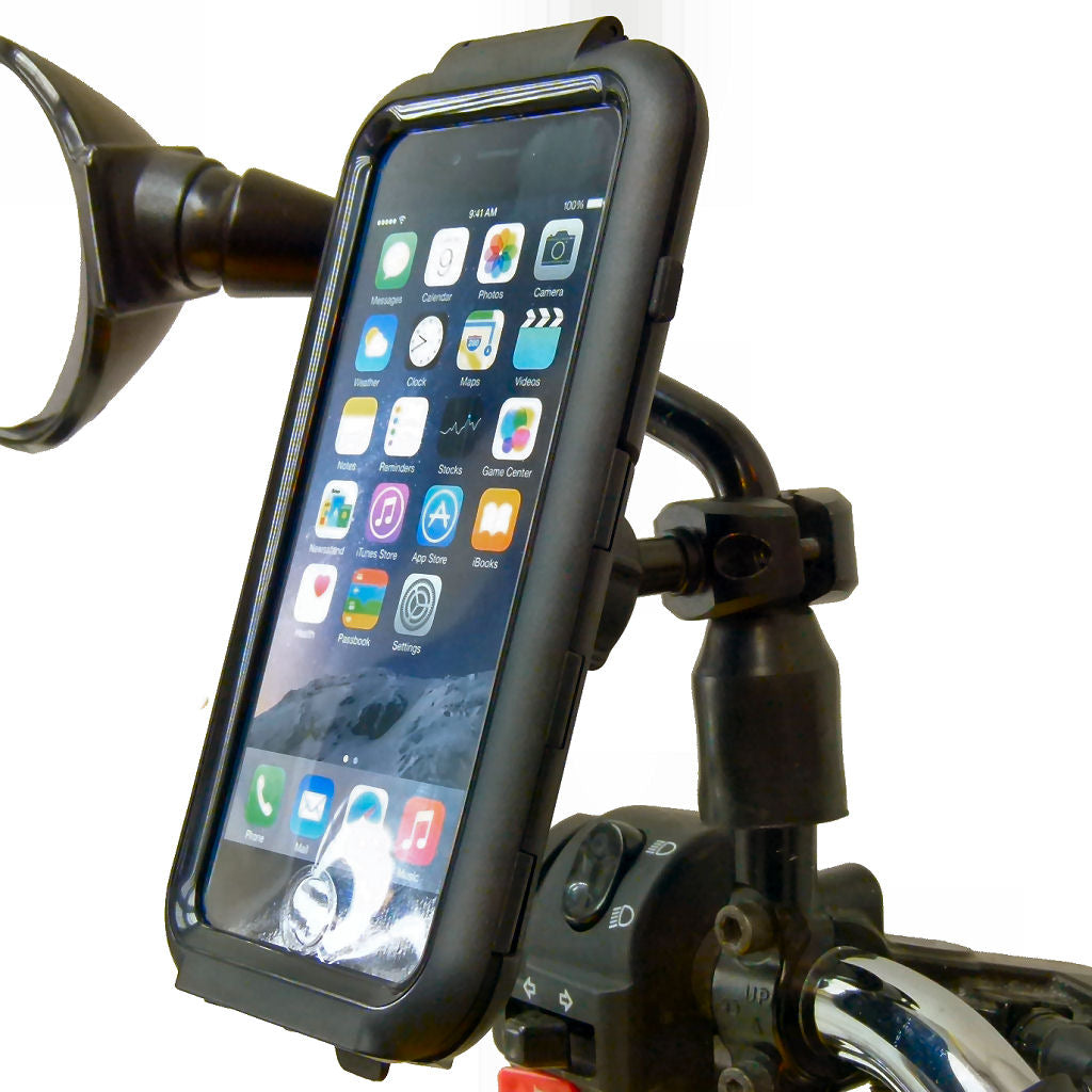 BuyBits Compact Hard Shell Tough Case Bike Mirror Mount for iPhone 7 Plus (5.5") (sku 36602)