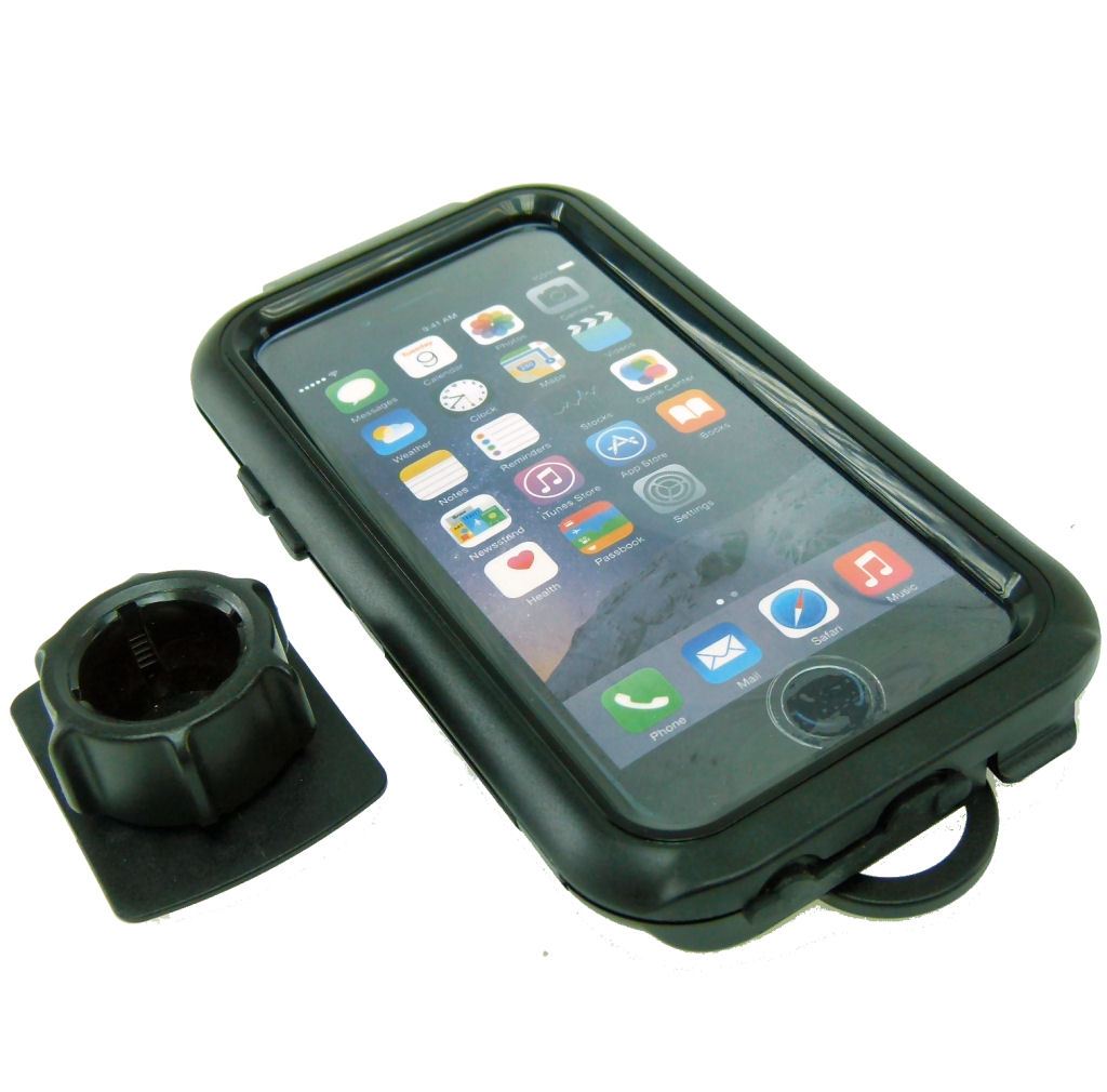 12mm Motorcycle Stem Mount &amp; Compact Hard Tough Case for iPhone SE 2 (2020) fits Kawasaki &amp; Honda Blackbird (sku 53610) - BuyBits Ltd UK