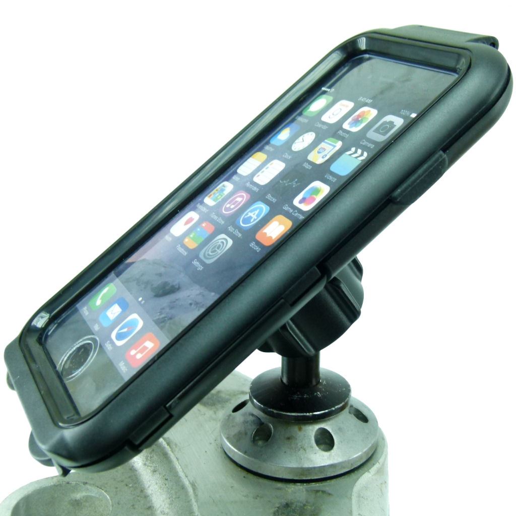 12mm Motorcycle Stem Mount &amp; Compact Hard Tough Case for iPhone SE 2 (2020) fits Kawasaki &amp; Honda Blackbird (sku 53610) - BuyBits Ltd UK