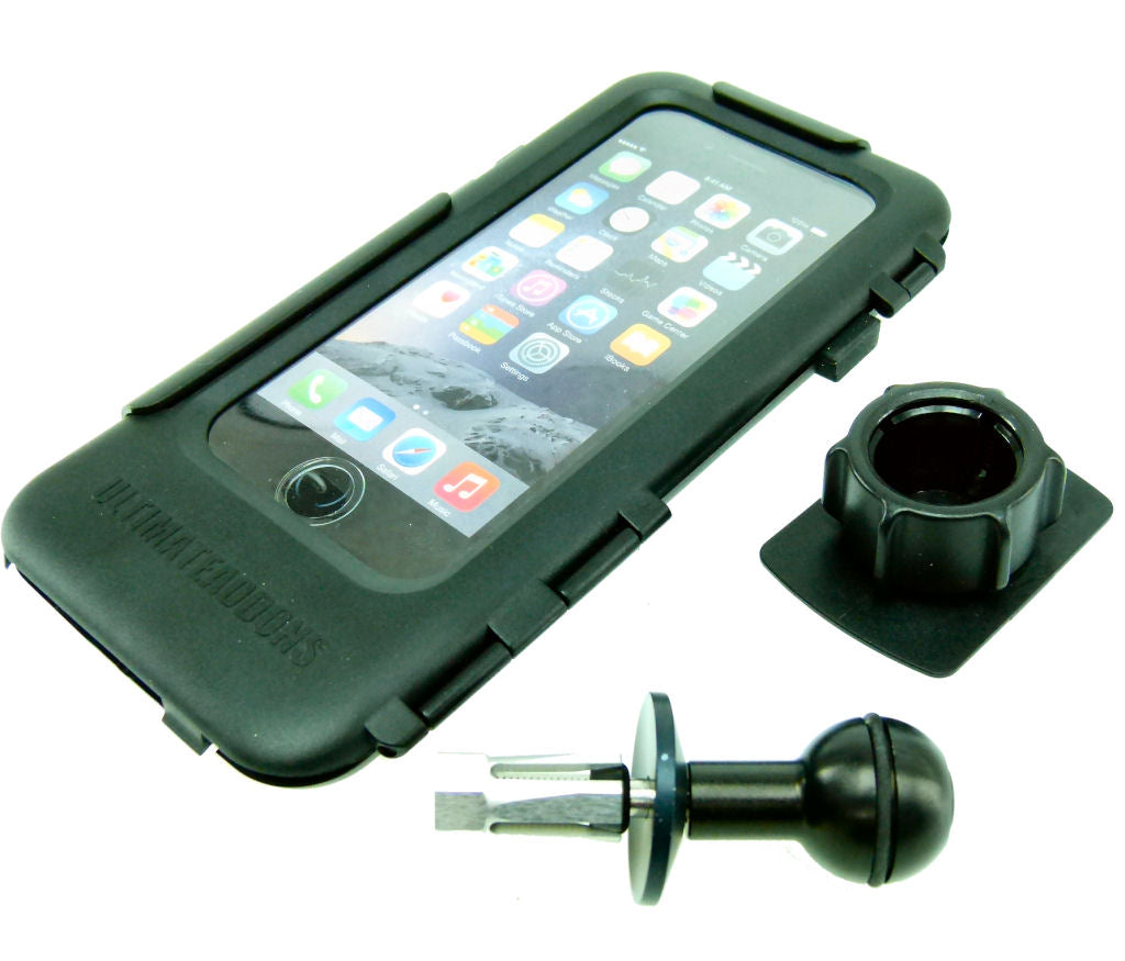 12mm Motorcycle Stem Mount &amp; Hard Tough Case for iPhone 8 PLUS fits Kawasaki &amp; Honda Blackbird (sku 39106)