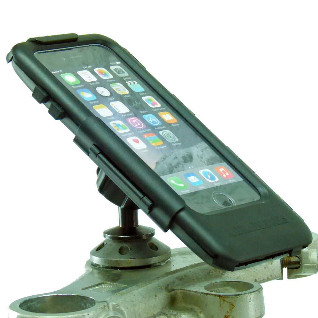12mm Motorcycle Stem Mount &amp; Hard Tough Case for iPhone 7 PLUS fits Kawasaki &amp; Honda Blackbird (sku 36608)