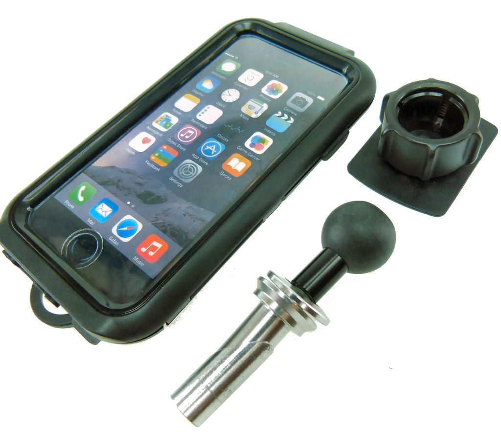 Compact Hard Shell Tough Case 15-17mm Bike Stem Mount for iPhone SE 2 (2020) (sku 53607) - BuyBits Ltd UK