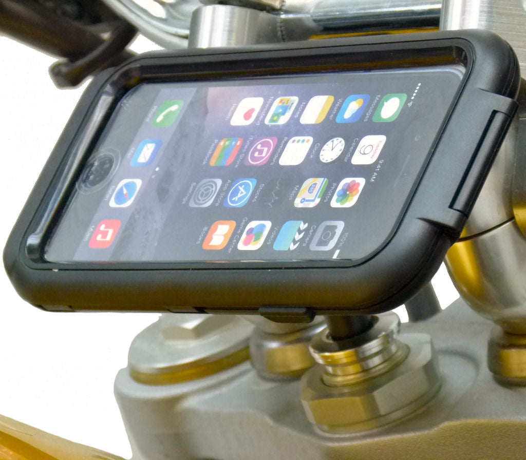 Compact Hard Shell Tough Case 13.3-14.7mm Bike Stem Mount for iPhone 7 (4.7") (sku 36609)