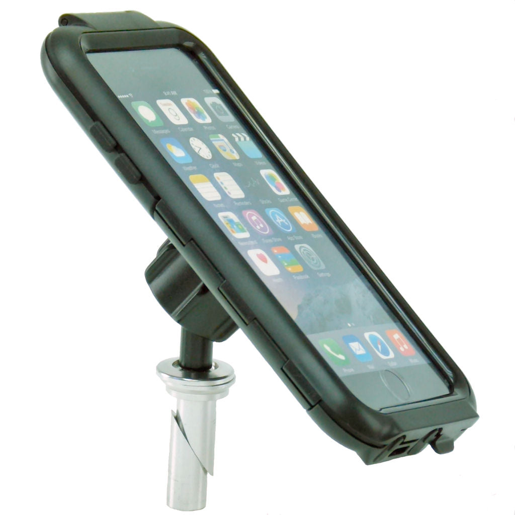 Compact Hard Shell Tough Case 20.5-24.5mm Bike Stem Mount for iPhone 7 PLUS (5.5") (sku 36616)