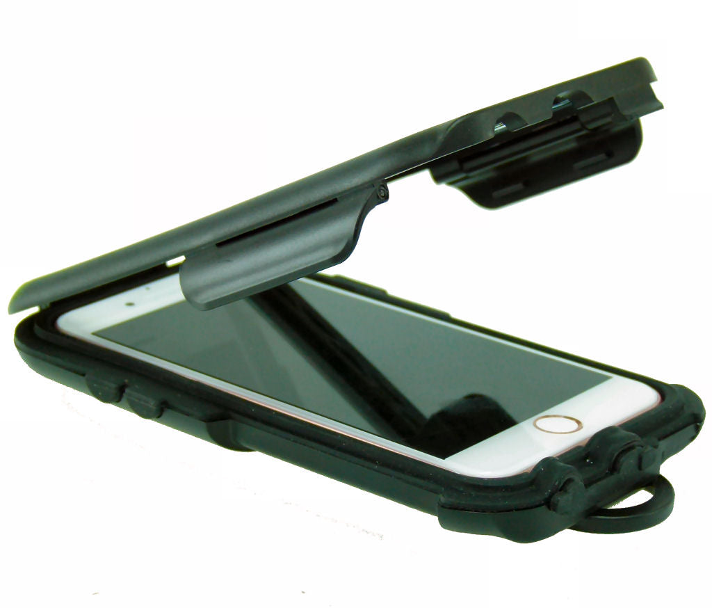 Waterproof Motorcycle M8 Handlebar Top Clamp Compact Tough Case Mount for iPhone 8 PLUS (sku 39125)
