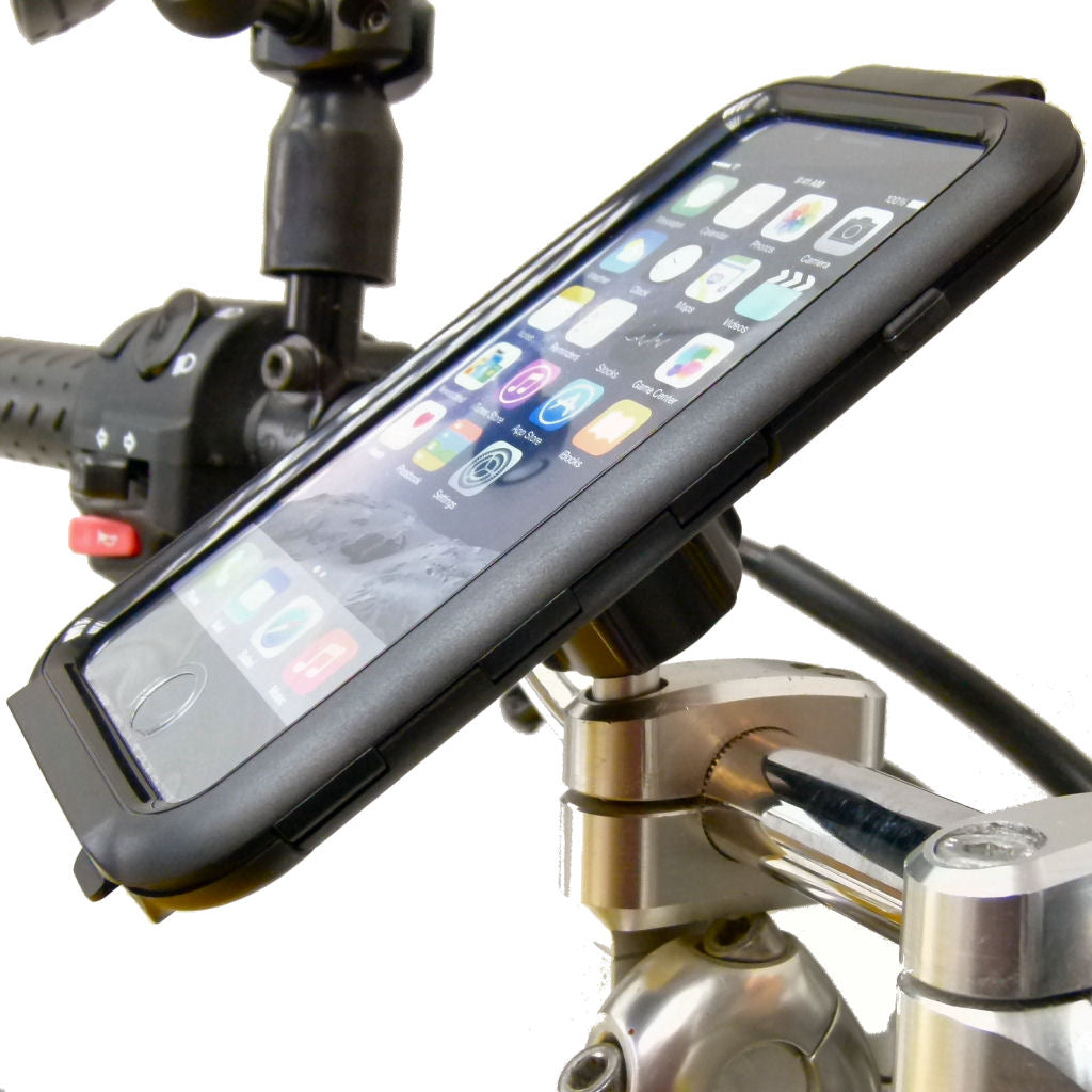 Waterproof Motorcycle M8 Handlebar Top Clamp Compact Tough Case Mount for iPhone 7 PLUS (sku 36692)