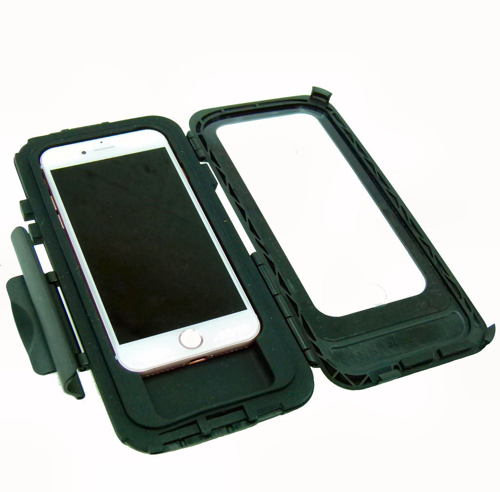 IPX5 Waterproof Motorcycle M8 Handlebar Top Clamp Tough Case Mount for iPhone 8 (sku 37949)