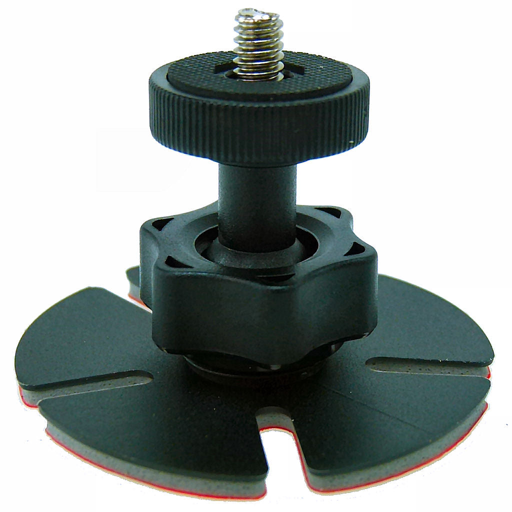 Adhesive Stick On Camera Mount fits Flat &amp; Curved Surfaces Bike Windshields (sku 36736)