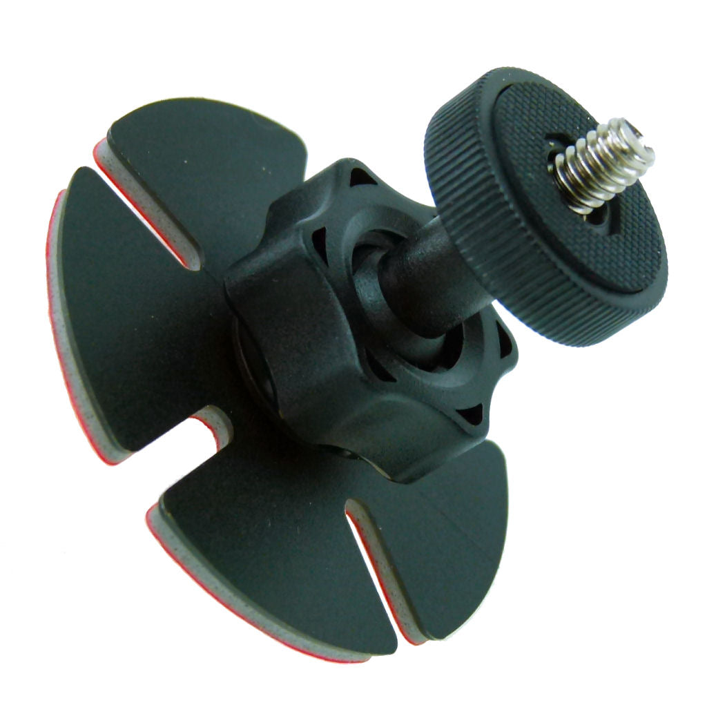 Adhesive Stick On Camera Mount fits Flat &amp; Curved Surfaces Bike Windshields (sku 36736)
