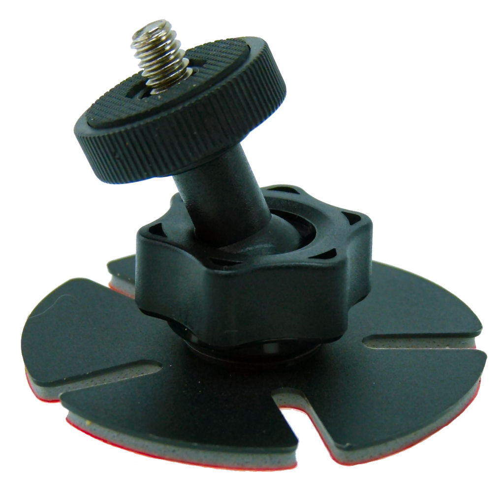Adhesive Stick On Camera Mount fits Flat &amp; Curved Surfaces Bike Windshields (sku 36736)