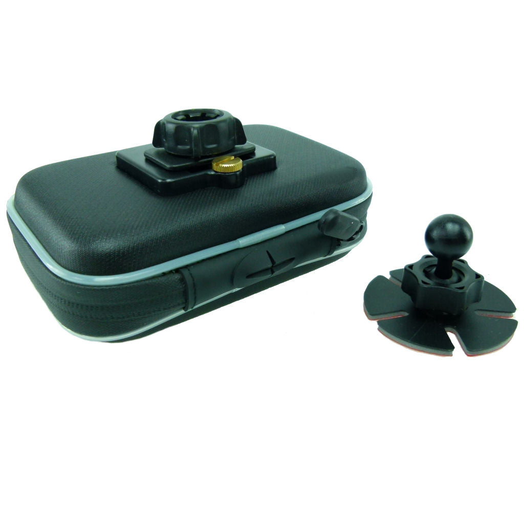 Adhesive Stick On Mount &amp; Waterproof Case for 4.3" Screen SatNav (sku 36748)