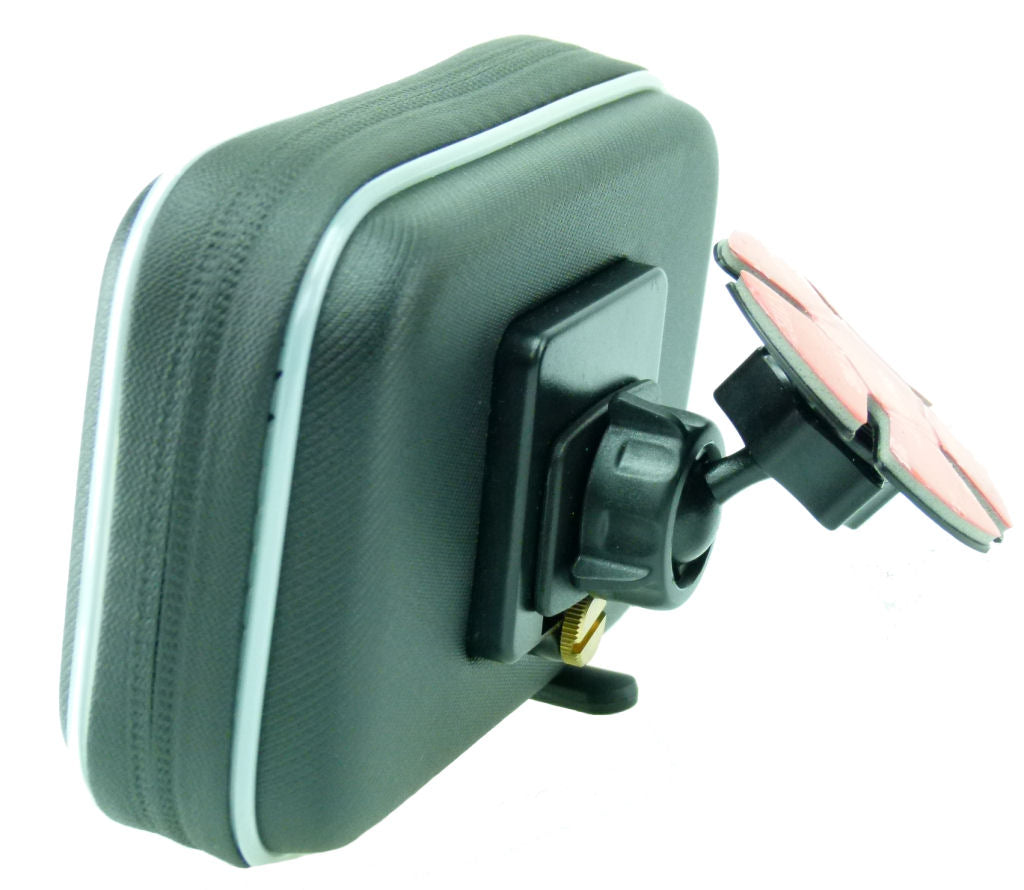 Adhesive Stick On Mount &amp; Waterproof Case for 4.3" Screen SatNav (sku 36748)