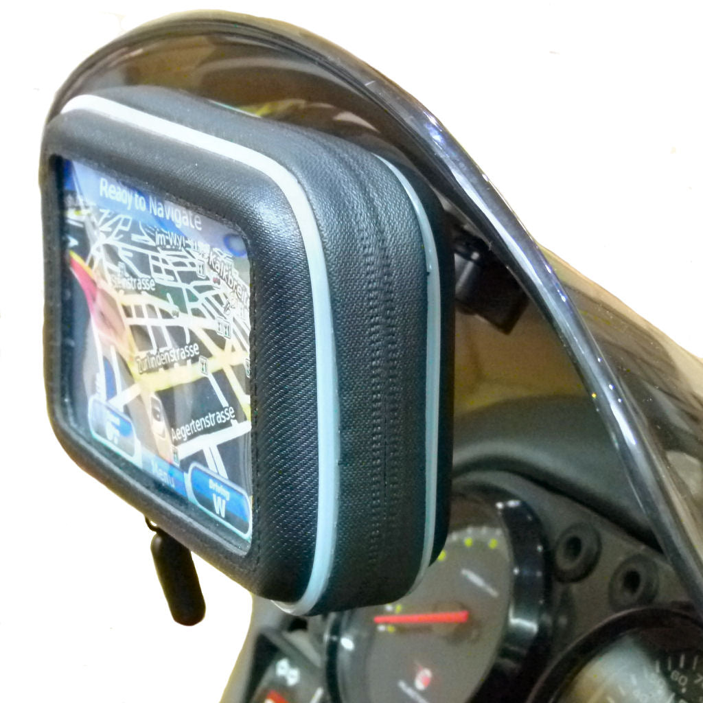 Adhesive Stick On Mount &amp; Waterproof Case for 4.3" Screen SatNav (sku 36748)