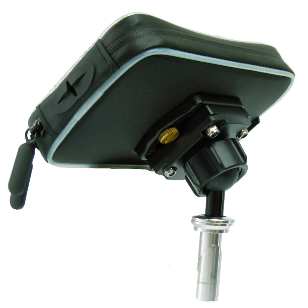 13.3-14.7mm Motorcycle Fork Stem Mount with Arkon Waterproof Case fits Samsung Galaxy S9 (sku 44745)