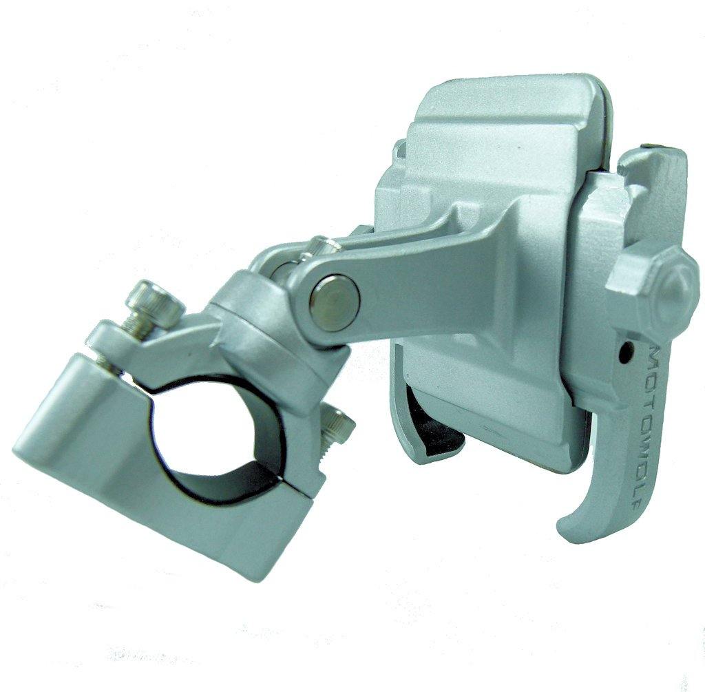 Aluminium Metal Bike Handlebar Phone Mount fits Apple iPhone 11 - Silver (sku 49201) - BuyBits Ltd UK
