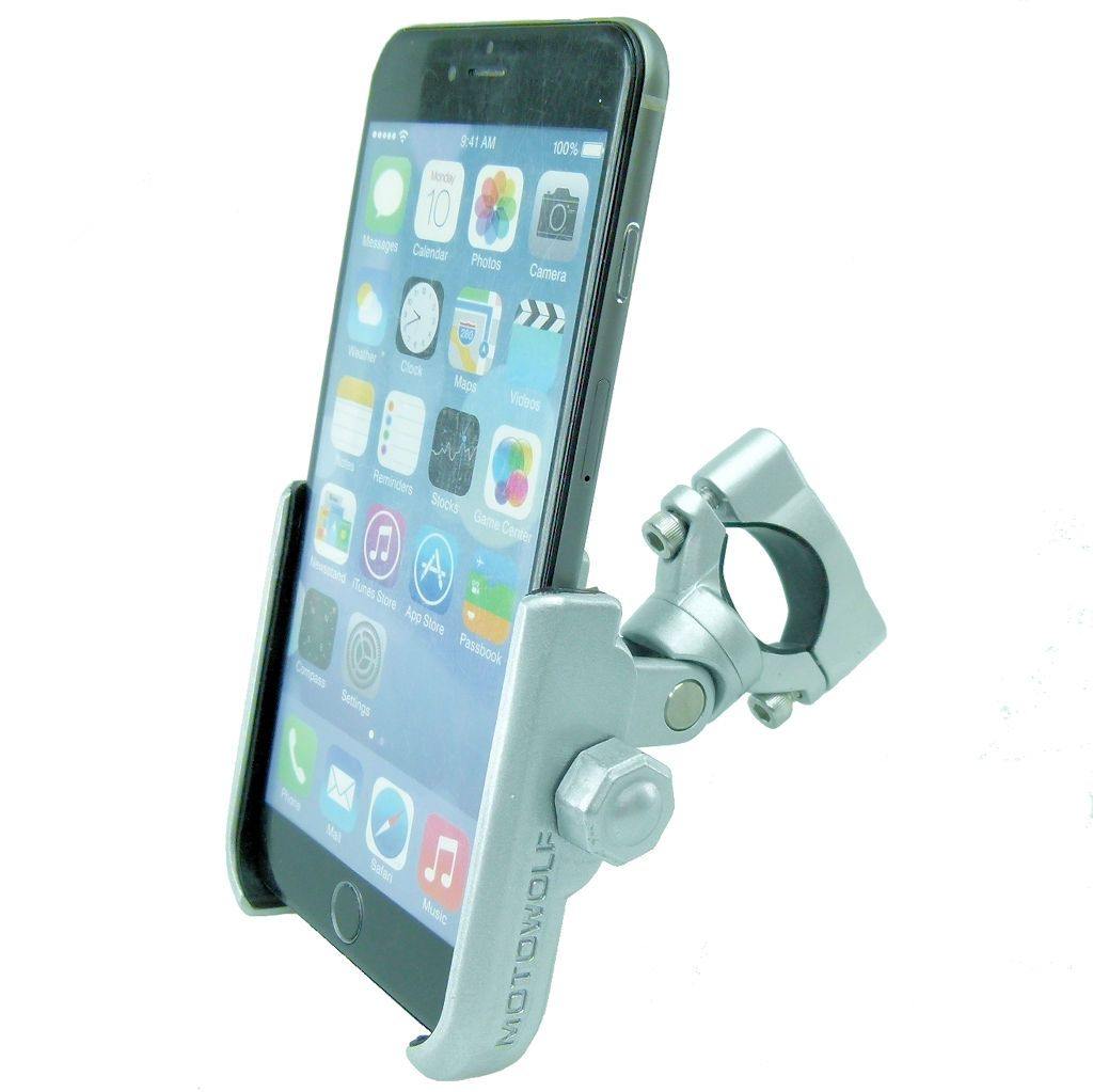 Aluminium Metal Bike Handlebar Phone Mount fits iPhone 12 Mini (sku 55783) - BuyBits Ltd UK