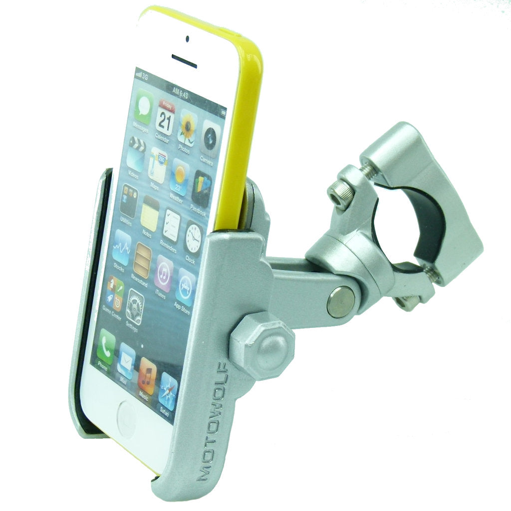 Aluminium Metal Bike Handlebar Phone Mount fits Apple iPhone 5C (sku 37730)