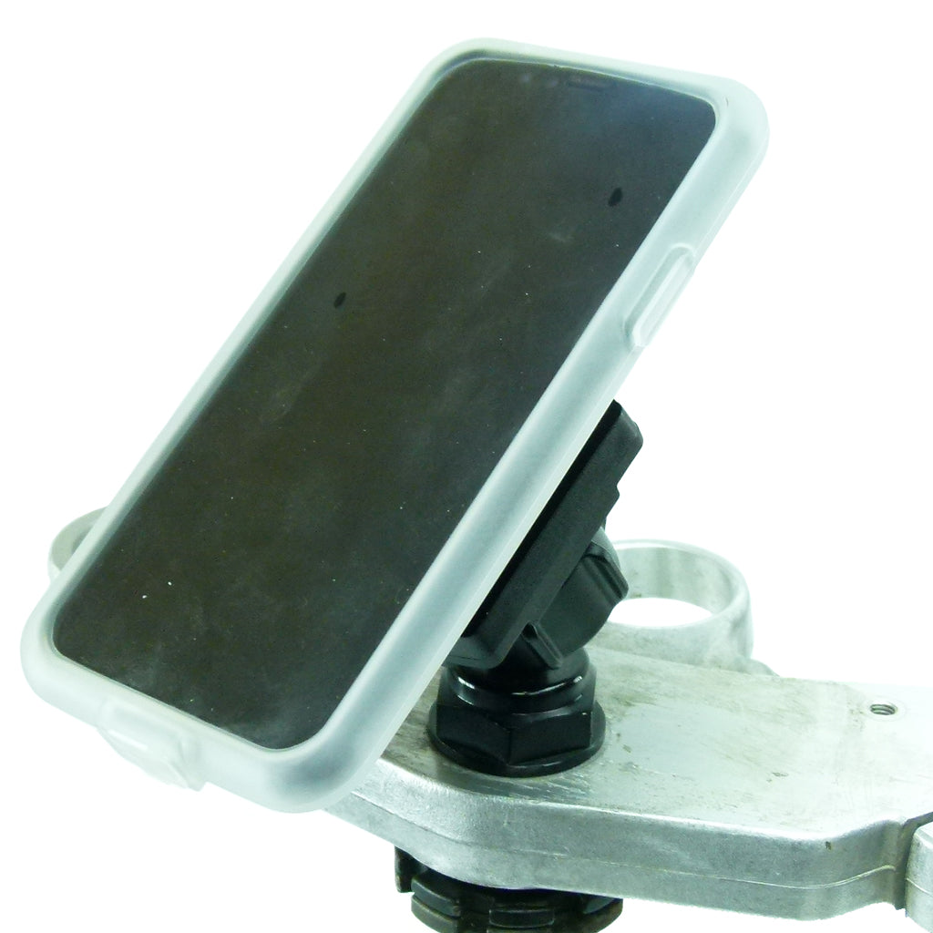 Yoke 50 Motorcycle Nut Mount &amp; TiGRA MountCase 2 Holder for Apple iPhone XR (sku 44119)
