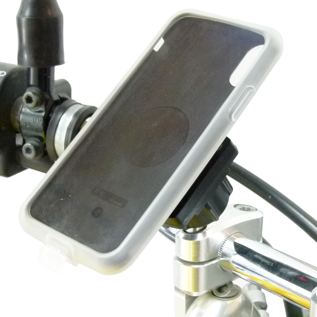 TiGRA MountCase 2 Bundle with Motorcycle M8 Top Clamp Mount for iPhone X (sku 37923)