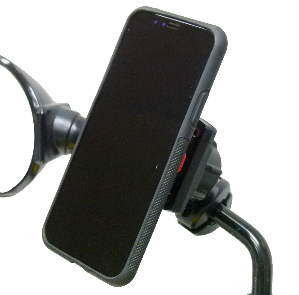 TiGRA MountCase 2 for iPhone XR with Motorcycle Mirror Mount (sku 44042)