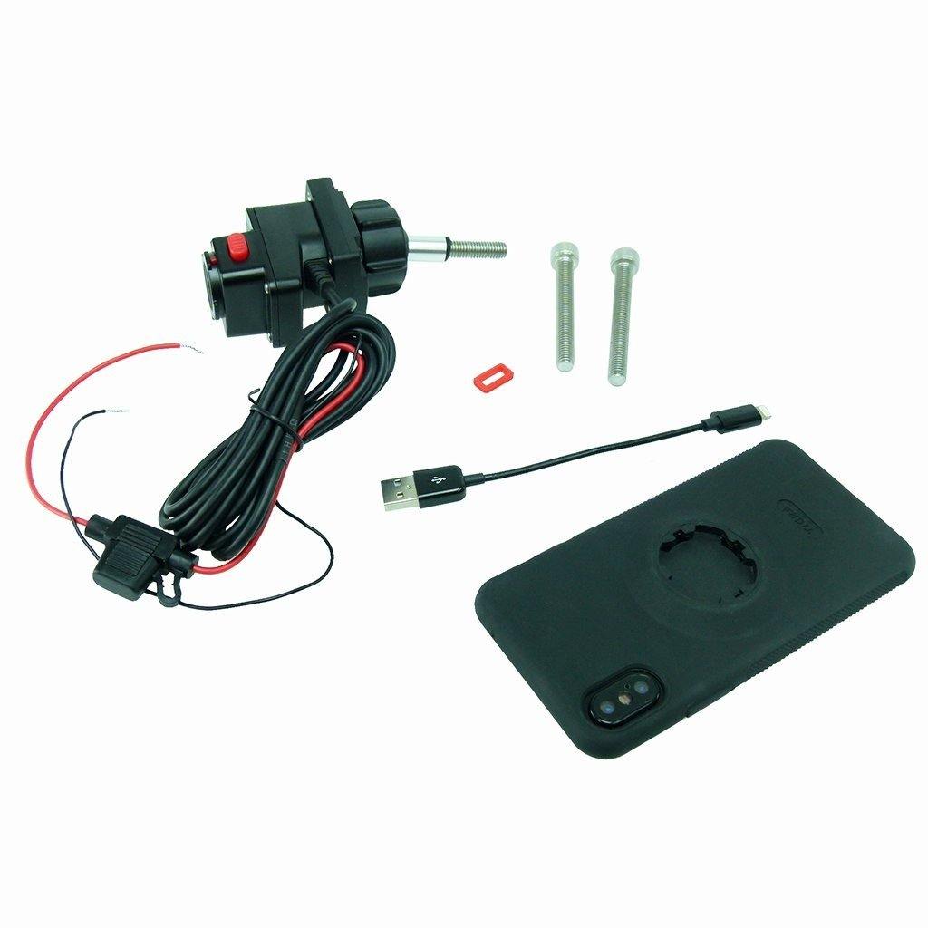 Hardwired Powered M8 Motorcycle Bike Mount &amp; TiGRA MountCase for iPhone 11 (sku 51267) - BuyBits Ltd UK