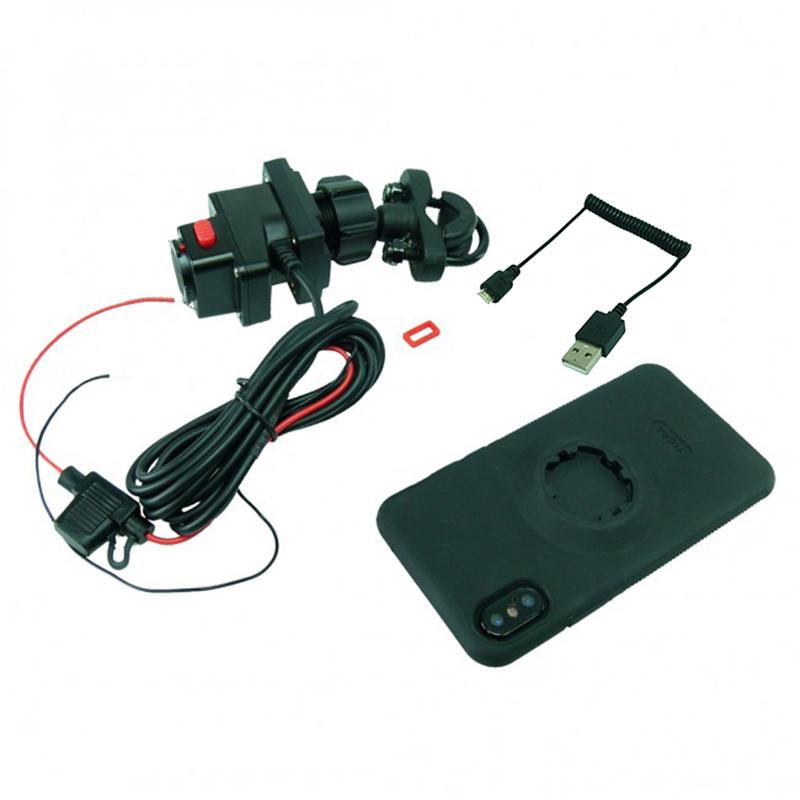 Motorcycle Handlebar U-Bolt Mount TiGRA MountCase 2 for Samsung Galaxy S7 Hardwire-Direct to battery charger (sku 46541) - BuyBits Ltd UK