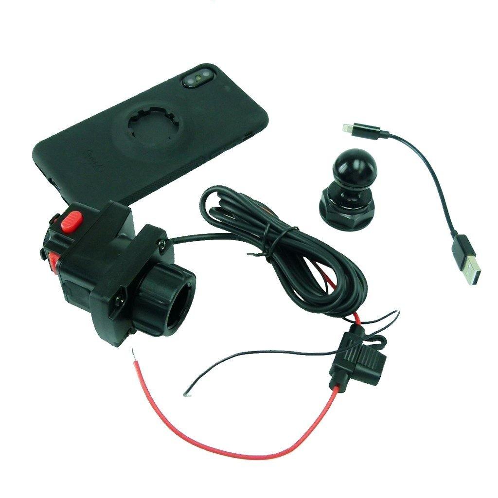 Powered Yoke 10 Motorcycle Nut Mount with TiGRA MountCase for iPhone 11 fits HONDA (sku 51255) - BuyBits Ltd UK